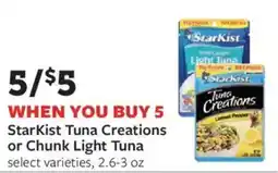 Fareway StarKist Tuna Creations or Chunk Light Tuna offer
