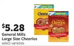 Fareway General Mills Large Size Cheerios offer