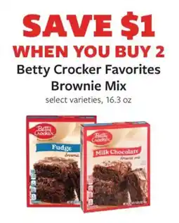Fareway Betty Crocker Favorites Brownie Mix offer