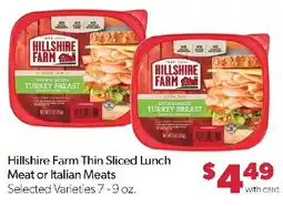 Family Fresh Market Hillshire Farm Thin Sliced Lunch Meat or Italian Meats offer