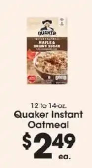 Price Rite Quaker instant oatmeal offer