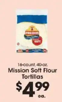 Price Rite Mission soft flour tortillas offer
