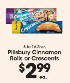 Price Rite Pillsbury Cinnamon Rolls or Crescents offer