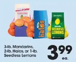 Price Rite Sweet & Juicy Mandarins, Halos, or Wonderful Seedless Lemons offer