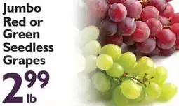 Festival Foods Jumbo Red or Green Seedless Grapes offer