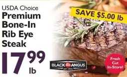 Festival Foods Black Angus Premium Bone-In Rib Eye Steak offer
