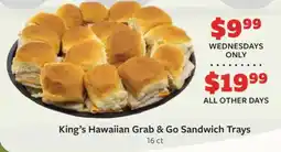 Fareway King's Hawaiian Grab & Go Sandwich Trays offer
