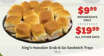 King's Hawaiian Grab & Go Sandwich Trays