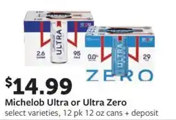 Fareway Michelob Ultra or Ultra Zero offer