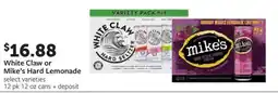 Fareway White Claw or Mike's Hard Lemonade offer
