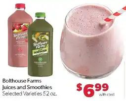 Family Fresh Market Bolthouse Farms Juices and Smoothies offer