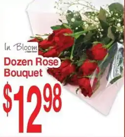 Super Saver In Bloom Dozen Rose Bouquet offer