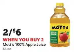 Fareway Mott's 100% Apple Juice offer