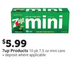 Fareway 7up Products mini cans offer