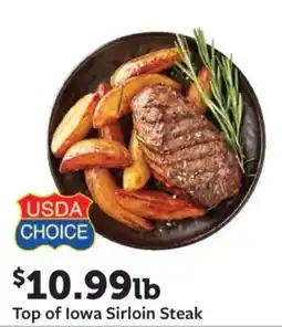 Fareway Usda choice top of iowa sirloin steak offer
