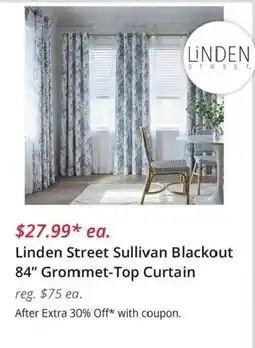 JC Penney Linden Street Sullivan Blackout Curtain offer