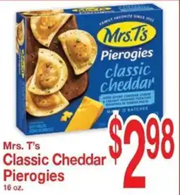 Super Saver Mrs. T's Classic Cheddar Pierogies offer