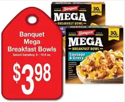 Super Saver Banquet mega breakfast bowls offer
