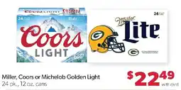 Family Fresh Market Miller, Coors or Michelob Golden Light offer
