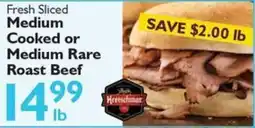 Festival Foods Heetschmar fresh sliced medium cooked or medium rare roast beef offer