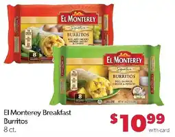 Family Fresh Market El Monterey breakfast burritos offer
