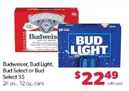 Family Fresh Market Budweiser, Bud Light, Bud Select or Bud Select 55 offer