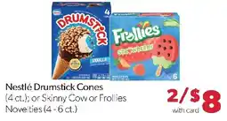 Family Fresh Market Nestlé Drumstick Cones or Skinny Cow or Frollies Novelties offer