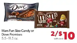 Family Fresh Market Mars Fun Size Candy or Dove Promises offer