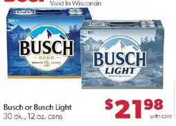 Family Fresh Market Busch or Busch Light offer