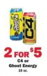 Schnucks C4 or Ghost Energy offer