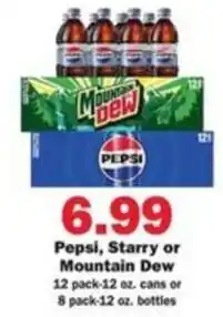 Schnucks Pepsi, Starry or Mountain Dew offer