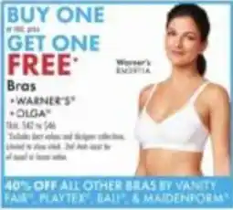 Boscov's Warner's Bras offer