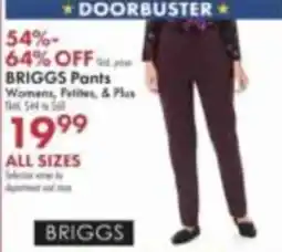 Boscov's Briggs Pants offer
