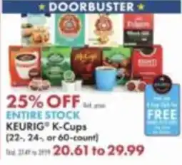 Boscov's Keurig k-cups offer