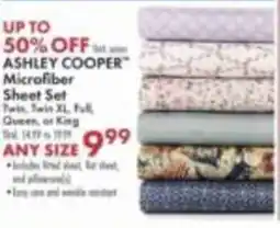 Boscov's Ashley Cooper Microfiber Sheet Set offer