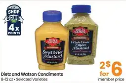 Safeway Dietz and Watson Condiments offer