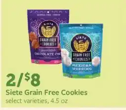 Fareway Siete Grain Free Cookies offer