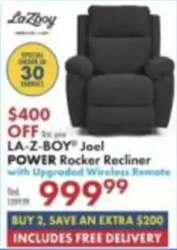Boscov's La-Z-Boy Joel Power Rocker Recliner offer