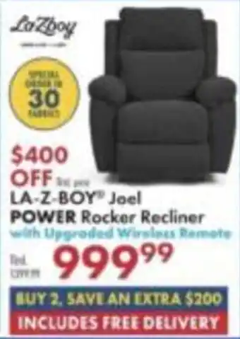 Boscov's La-Z-Boy Joel Power Rocker Recliner offer