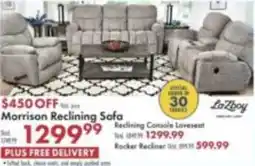 Boscov's LaZboy Morrison Reclining Sofa offer