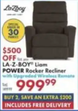 Boscov's La-Z-Boy Liam Power Rocker Recliner offer