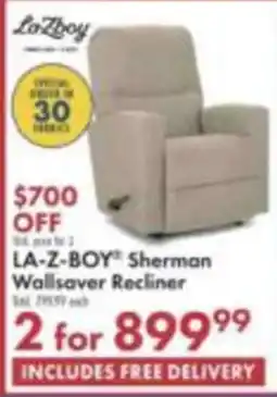 Boscov's La-Z-Boy Sherman Wallisaver Recliner offer