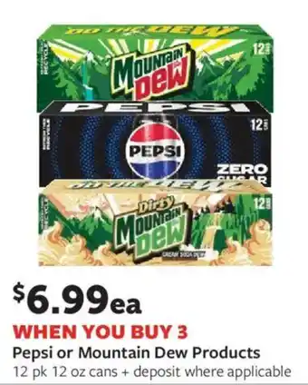 Pepsi or Mountain Dew Products