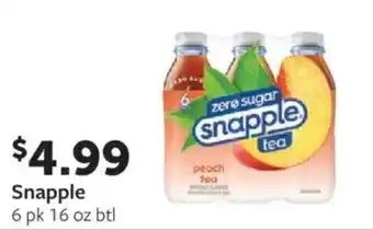 Snapple peach tea