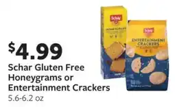 Fareway Schar gluten free honeygrams or entertainment crackers offer