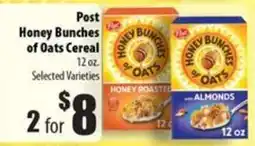 Times Supermarkets Post Honey Bunches of Oats Cereal offer