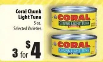 Times Supermarkets Coral chunk light tuna offer