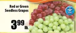 Times Supermarkets Red or Green Seedless Grapes offer