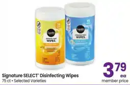 Safeway Signature SELECT Disinfecting Wipes offer