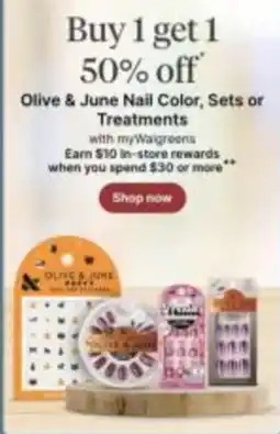 Walgreens Olive & June Nail Color, Sets or Treatments offer
